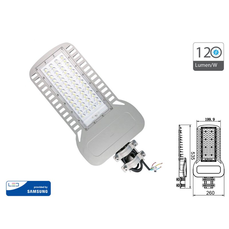 Lampione Stradale Led 150W 6400K 120lm/W Street Lamp Per Strada Giardino Villa IP65 SKU-21963