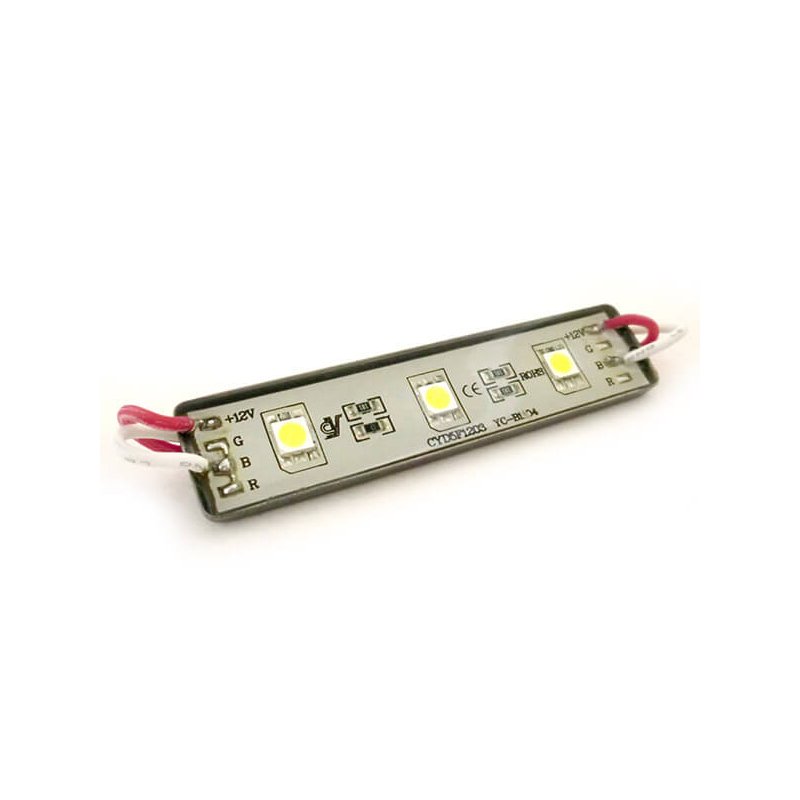 Modulo Mattone LED 3 SMD 5050 Bianco Ghiaccio 12V Impermeabile IP67