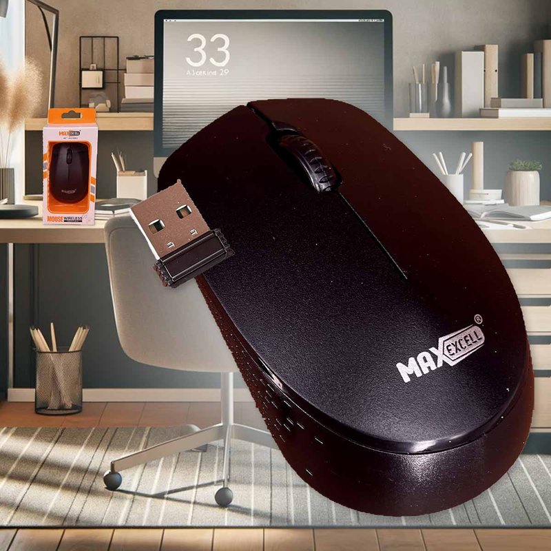 Mouse Wireless da Ufficio Lavoro Navigare Mouse Senza Filo con Design Leggera e Compatto Perfetto per Viaggio Modello Classico B