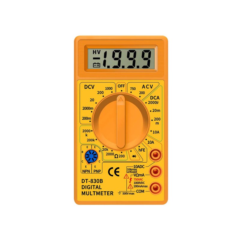 Multimetro Digitale Voltmetro Amperometro Ohm Tester DT830B