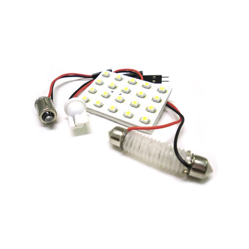 Pannello Lampada Led 20 Smd T10 BA9S Siluro Regolabile T11 Luci Abitacolo