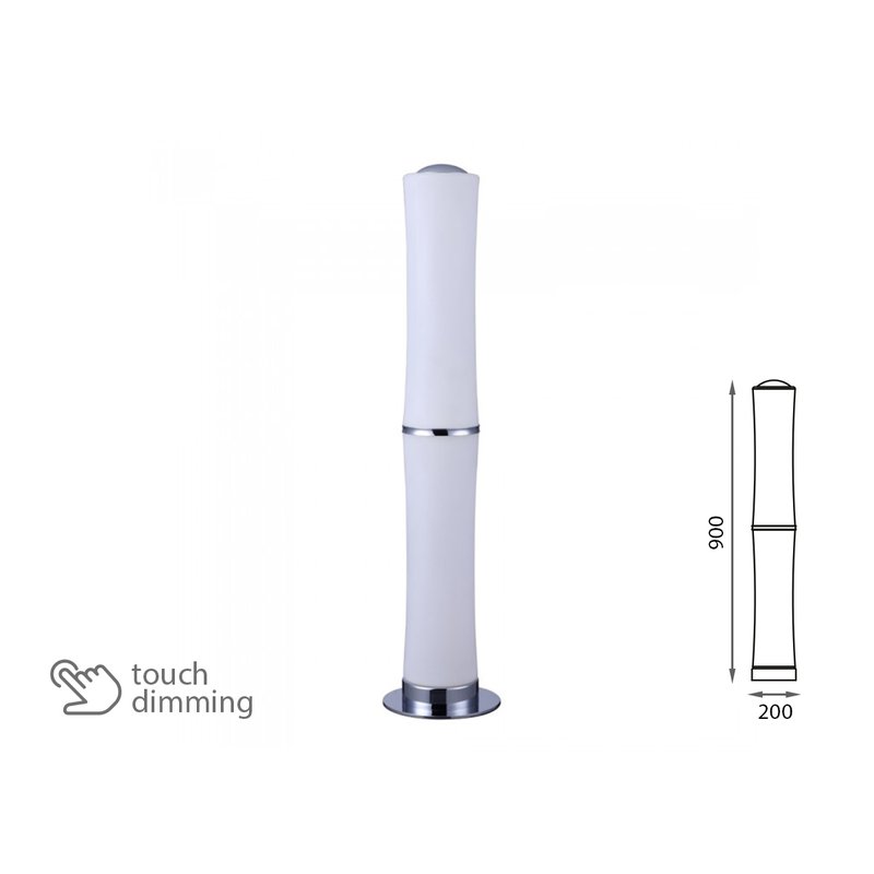 Piantana Lampada Led Da Terra Moderna Forma a 2 Canne Bamboo 32W Alta 900mm Dimmerabile Touch SKU-3976