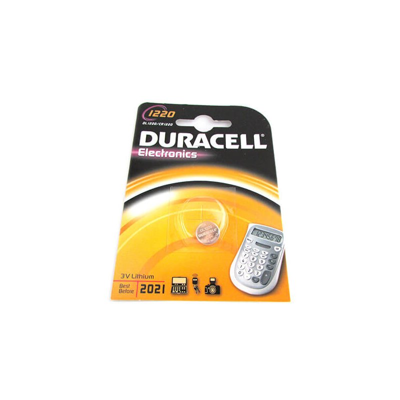 Pila Batteria Lithium A Bottone Duracell Litio 1220 DL1220 CR1220 3V Per Dispositivi Elettronici