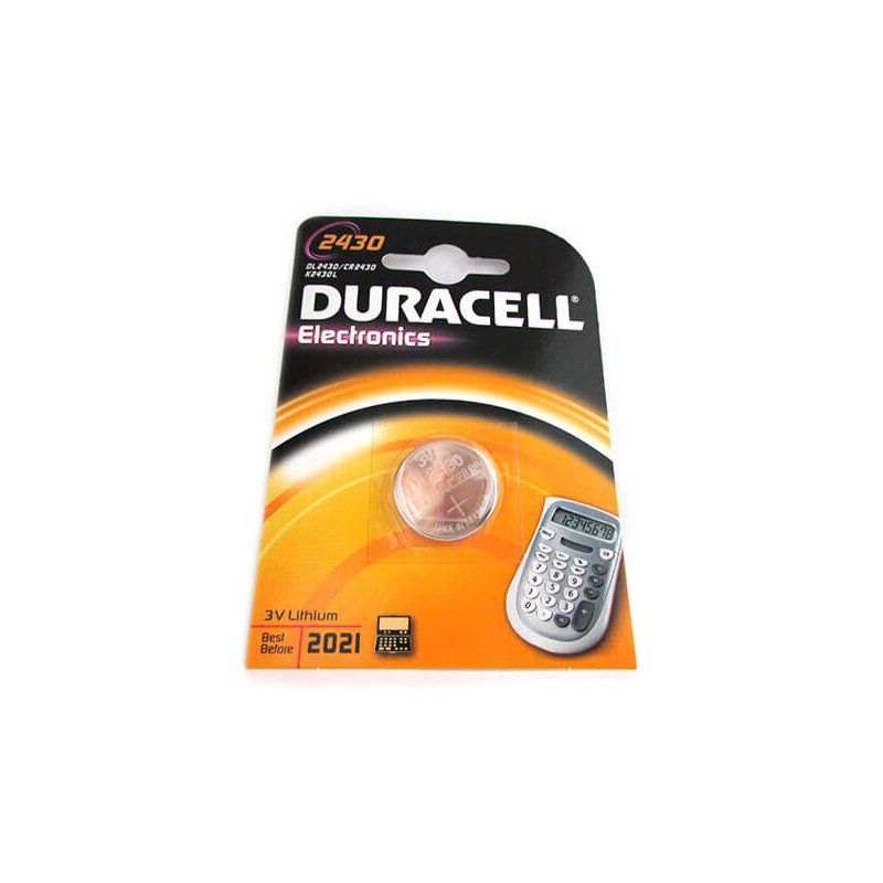 Pila Batteria Lithium A Bottone Duracell Litio 2430 DL2430 CR2430 K2430L 3V Per Dispositivi Elettronici