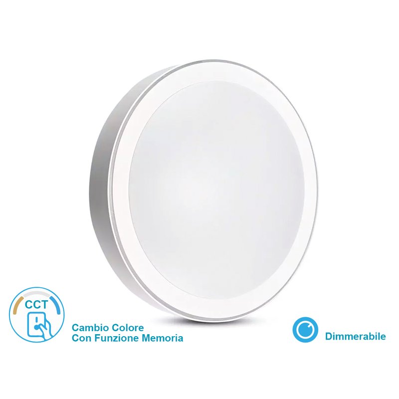 Plafoniera A Led Da Soffitto CCT 3 in 1 Rotonda 60W D510mm Dimmerabile Con Telecomando Incluso SKU-2114751