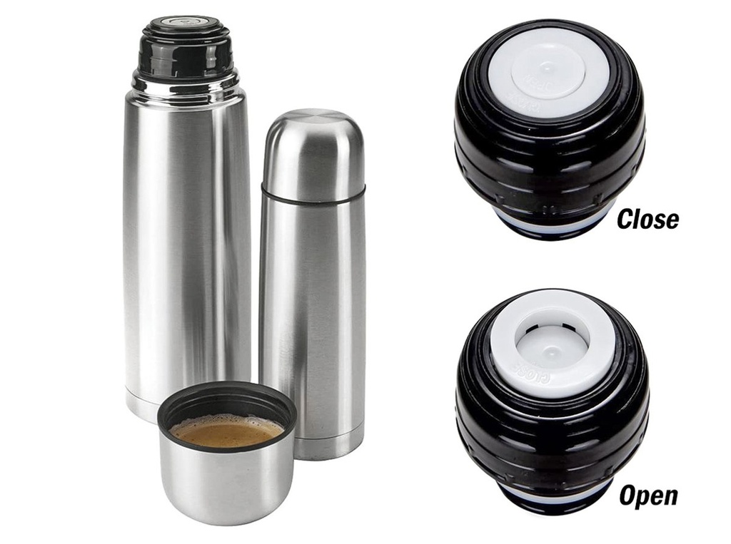 Thermos Bottiglia Borraccia Termica 750ml In Acciaio Inox Per Bevande Calde e Fredde