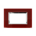 SANDASDON Placca Elegance In Vetro Cristallo Plexiglass Lucido 3M Rosso Pompeiano Compatibile Con Bticino Matix