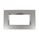 SANDASDON Placca Elegance In Vetro Cristallo Plexiglass Lucido 4M Bronzo Compatibile Con Bticino Matix