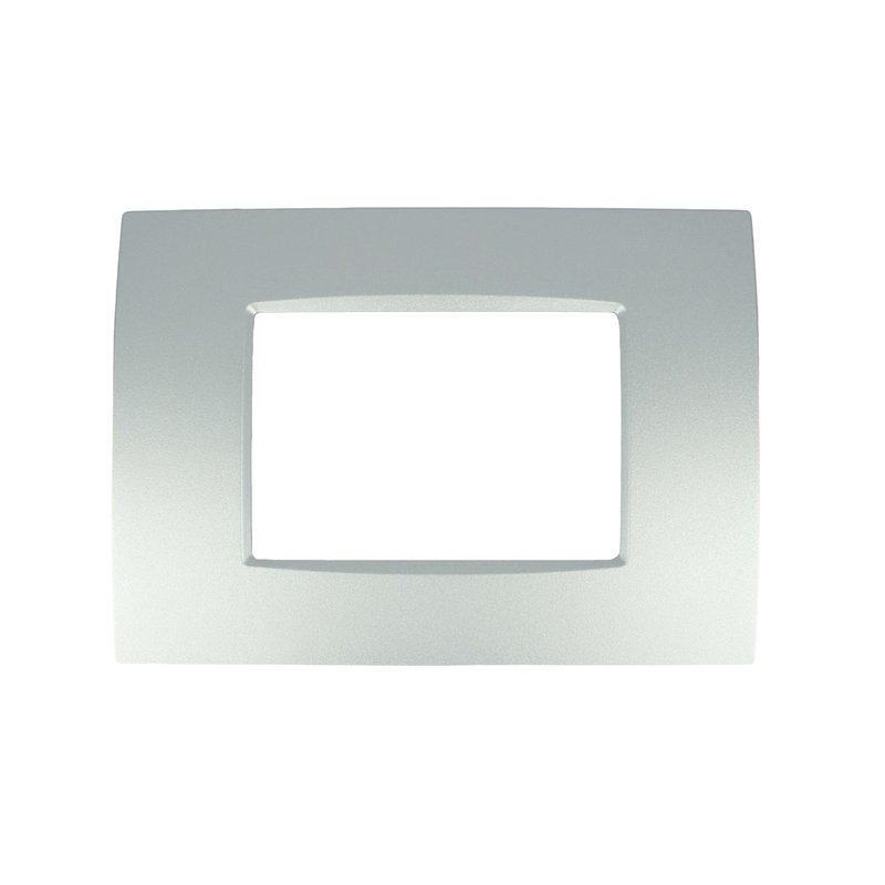 SANDASDON Placca Quadra 3M Silver Compatibile Con Bticino Living