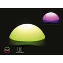 Semisfera Luminoso Mezza Palla Con Lampada Luce Led RGBW Ricaricabile Telecomando Incluso IP54 50X50X26cm SKU-40221