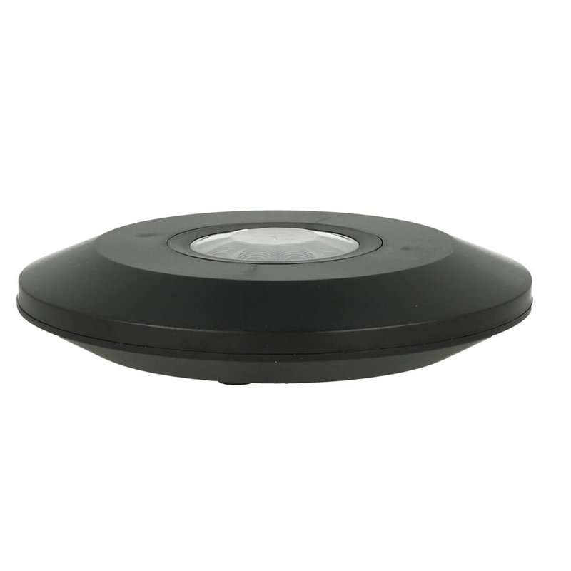 Sensore PIR Movimento e Crepuscolare Timer Da Soffitto Carcassa Nera 220V 360 Gradi SKU-5087