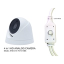 Telecamera Analogica Dome 1080P 2MP Ottica Fissa 2.8mm IP20 IR-CUT AHD CVI TVI CVBS DC12V SKU-8474