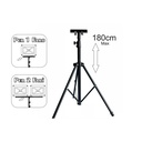 Tripiedi Treppiede Tripod Portafari Multiuso Per Faro Proiettore Uso Cantiere Officina 1 o 2 Faretti Max 180cm Altezza