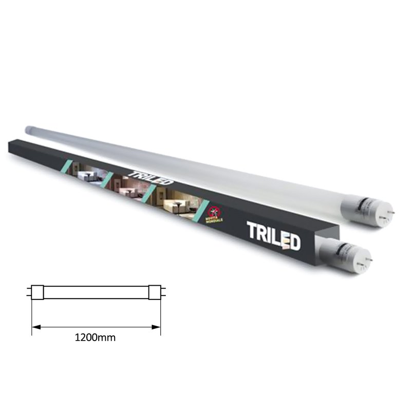 Tubo Led T8 120cm Antizanzara Repellente 17W 220V CCT 1800K 3800K 5800K 3 In 1 Triled T817WYMR