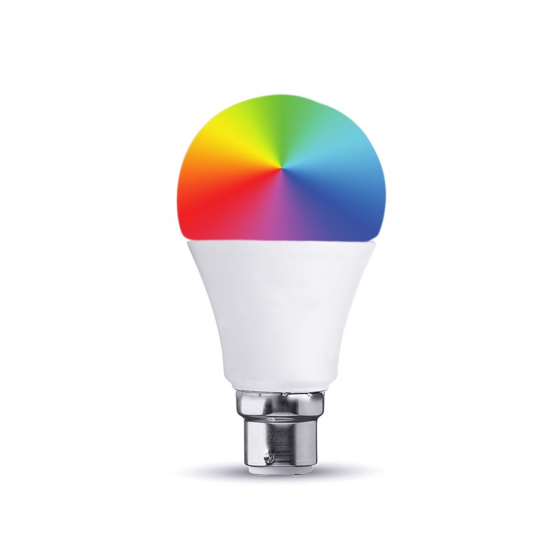 V-TAC Smart Lampada Led Bulb B22 A60 10W WiFi RGB CCT Dimmerabile APP Compatible Amazon Alexa Google Home SKU-2791