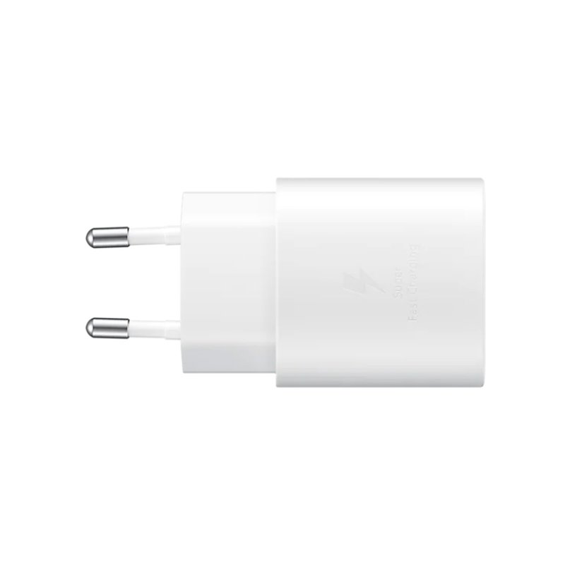 Caricatore USB C 25W Bianco Caricabatterie PD Ricarica Ultra Rapida 5V 3A 9V 2,77A