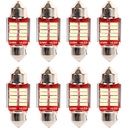 8 Pezzi Lampada Led Siluro 31mm Canbus T11 SV8.5 C5W 10 SMD 4014 12V 1.8W 180lm Bianco Freddo 6500K