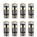 8 Pezzi Lampada Led T10 W5W 194 168  8 SMD 2835 Luce Auto Canbus 12V 1.5W 100lm 25mm Lampadina Bianco Freddo 6500K