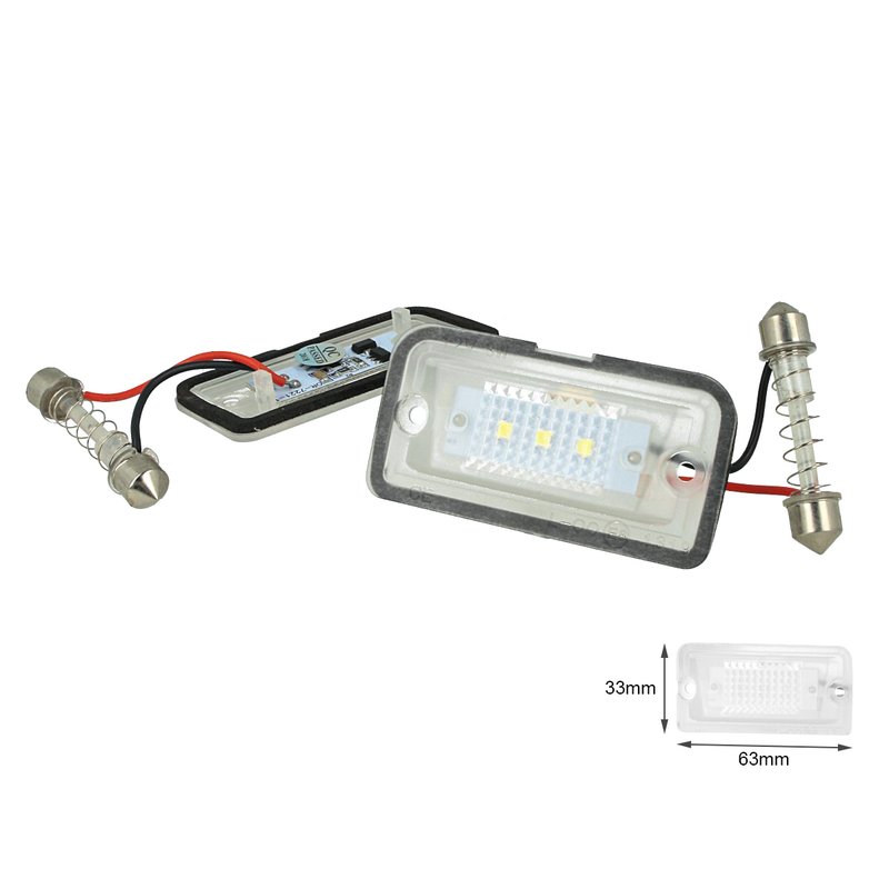 Kit Luci Targa Led Mercedes Benz CLK W209 C209 A209 Da 2002 A 2009 Bianco Canbus No Errore