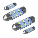 8 Pezzi 24V Lampada Led Siluro T11 C5W 36mm 6 Smd Bianco Ghiaccio Per Camion