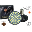 Lampada Led BA15S 1156 Amber Arancione Per Moto Harley Davidson Canbus No Errore Luce Frecce No Polarita 48 Smd 2835