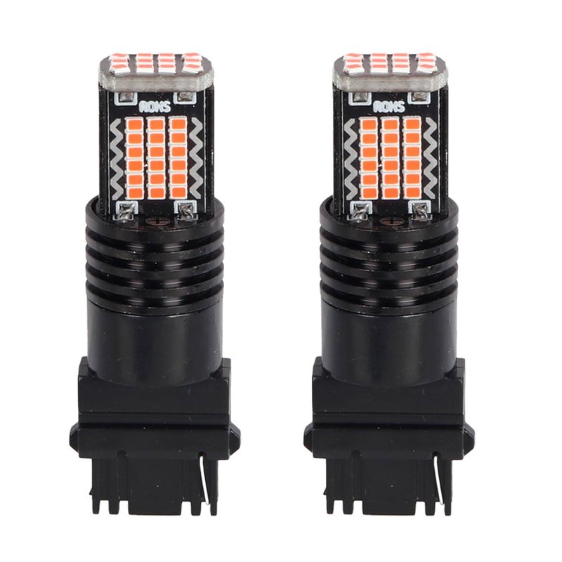 2 Pezzi LED 3157 T25 P27/W 54mm Lampada Auto Camion 12V 24V Canbus 48 SMD 2016 300lm 3.5W Mono Filamento Giallo Ambra