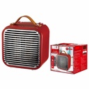 Mini Termoventilatore in Ceramica con Potenza Regolabile 600W 1200W con Autoprotezione Surriscaldamento Quadrato Rosso