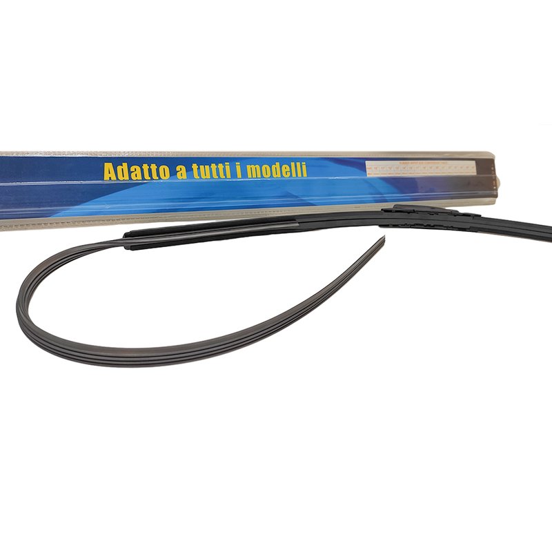 Coppia Gommini Refill Flat 28'' 700 mm Ricambio Universale Per Spazzole Tergicristallo In Ferro