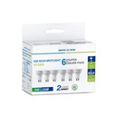 6 PZ Lampada Led GU10 5W 220V 110 Gradi Bianco Freddo 6400K Diffusore Opale SKU-212741