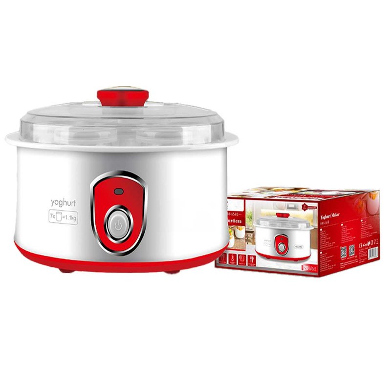 Macchina per Yogurt a Casa 20W Yogurtiera Capacita 1.5L con Temperatura Costante con 7 Barattoli di Vetro Inclusi