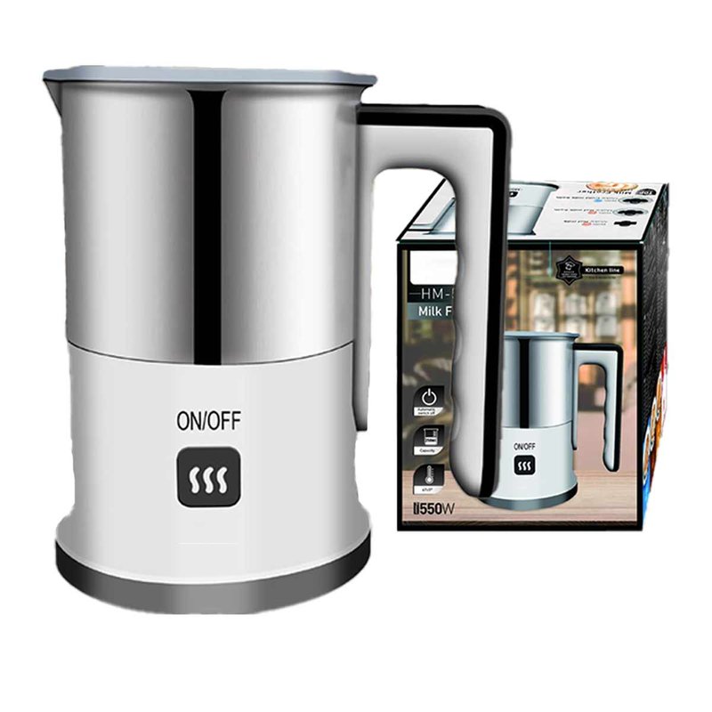 Montalatte Elettrico 550W Capacita Massima 250mL per Capuccino Caffe Macchiato Base con Rotazione a 360gradi Materiale in Alluminio