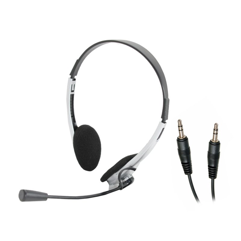 Cuffia con Microfono per PC Doppio Jack 3,5mm Audio Microfono Separato