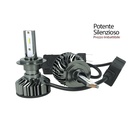 Kit Full Led Cob H7 26W Reale 12V Con Ventola Raffrenddamento Silenziosa Attacco Regolabile 2200 Lumen