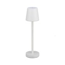 Lampada Led da Tavolo Bianco Ricaricabile 3W Dimmerabile con Comandi Touch Uso Interno ed Esterno IP20 Bianco Caldo 3000K SKU-10191