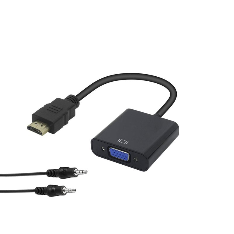 Convertitore Adattatore da HDMI a VGA HDMI Maschio a VGA Femmina con Cavo Audio