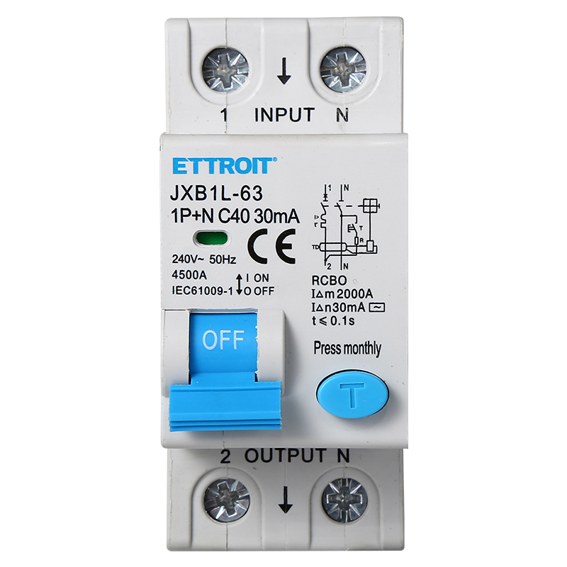 ETTROIT Interruttore Magnetotermico Differenziale 1P+N 40A 4.5kA 30mA 220V Occupa 2 Moduli DIN