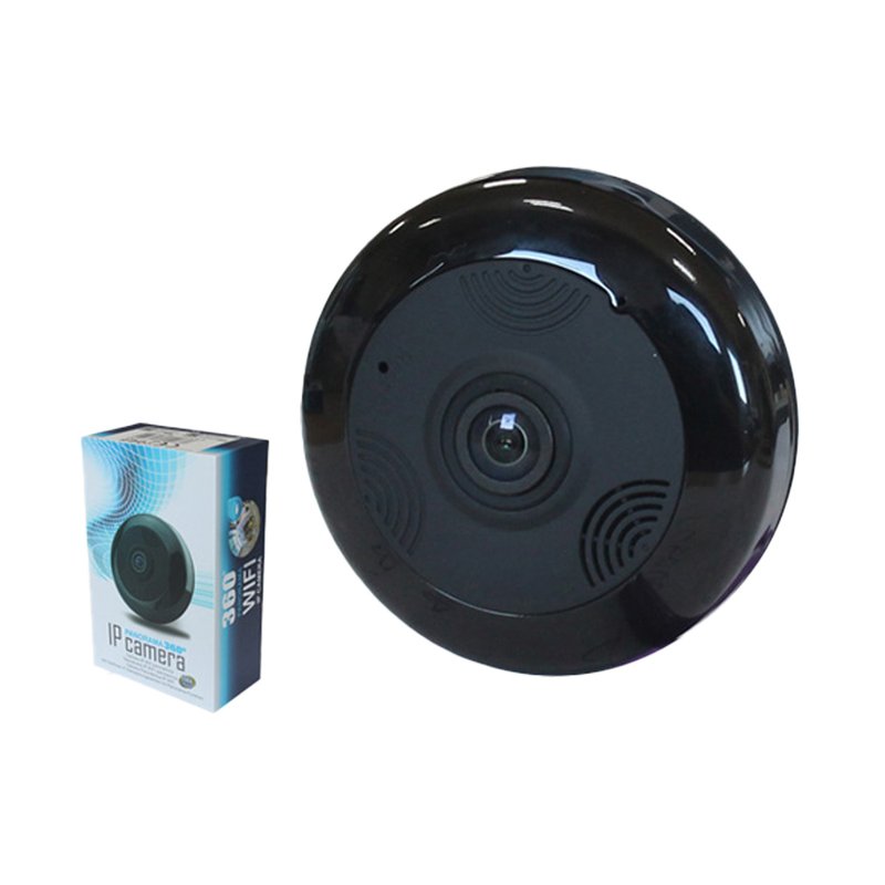 Telecamera WiFi 360° Fisheye HD 960p 2MP Telecamera di Sorveglianza Stanza Bimbo Salotto Interno Audio Bidirezionale Riproduzione Video