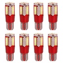 8pcs Lampada Led T10 W5W 194 168 57 SMD 3014 Luce Auto12V Canbus 1.8W 300lm 35mm Bianco Freddo 6500K