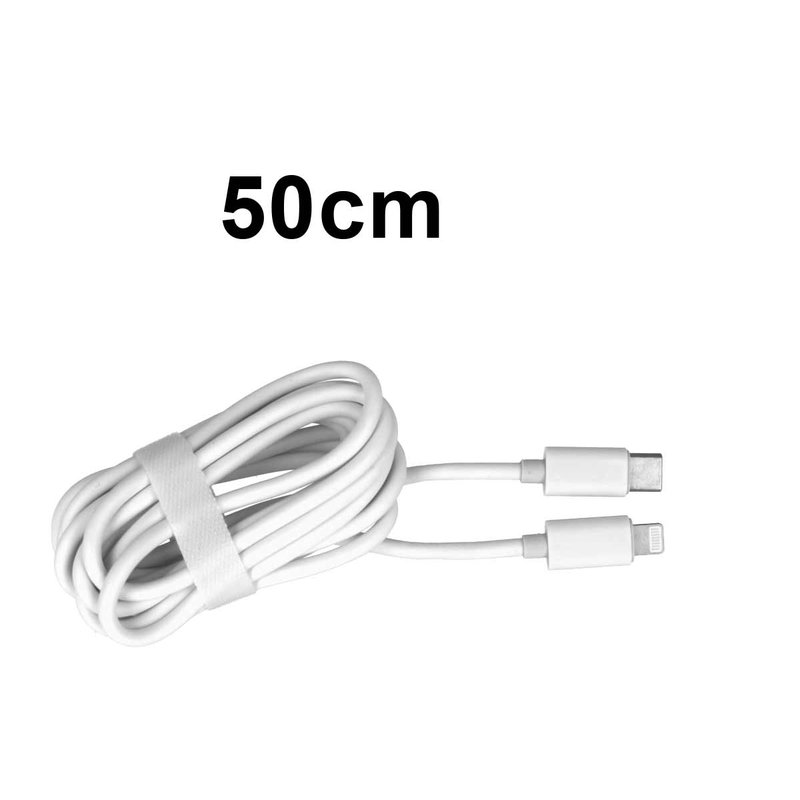 Cavo Type-C a Lightning Ricarica Veloce 3,5A fino 27W Bianco 50cm