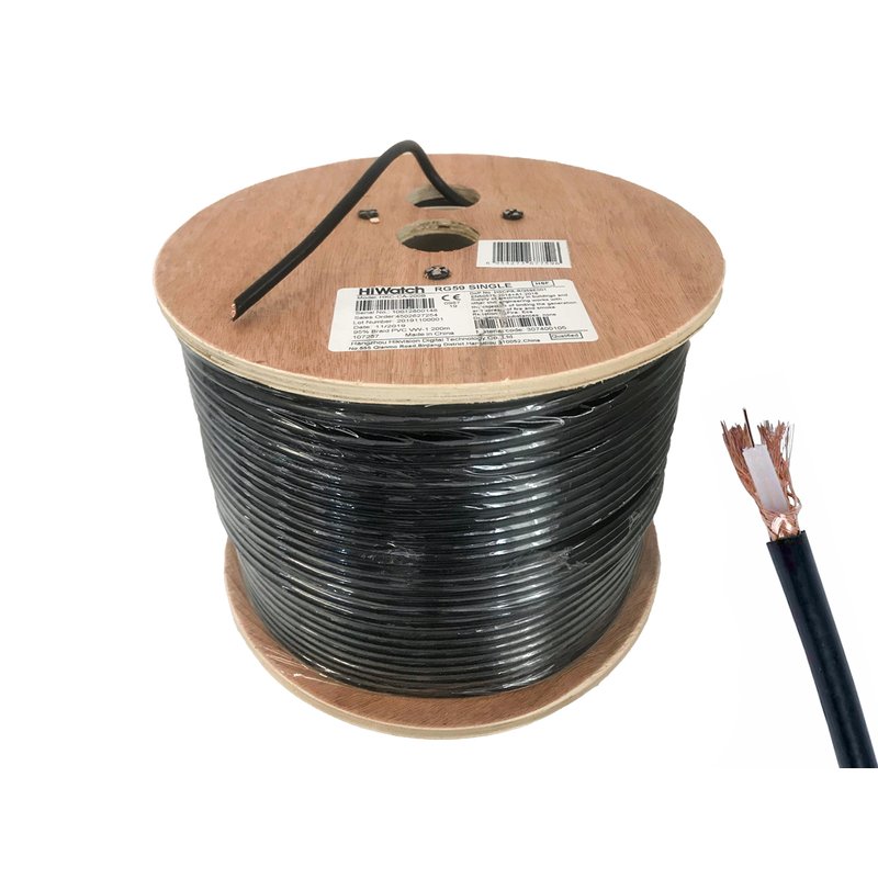 Matassa Bobina Cavo Coassiale Video RG59 Cable 200 Metri Per Videosorveglianza Hikvision HKC-CA-200B