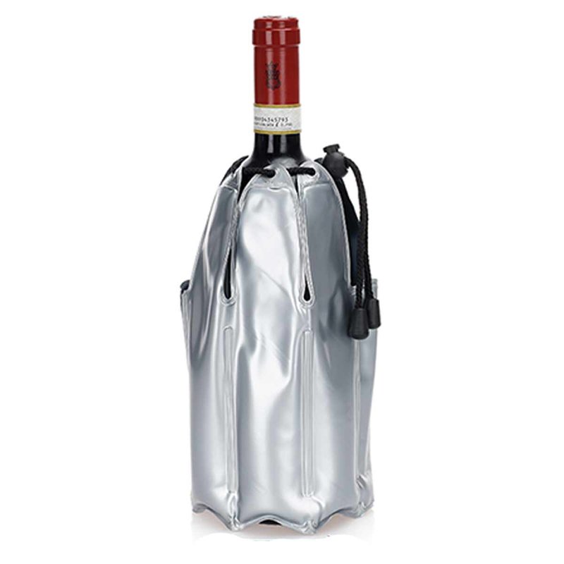 Refrigeratore per Vino Raffreddatore per Bottiglie di Vino Manicotto per Congelatore Vodka Tequila 11x22cm Grigio