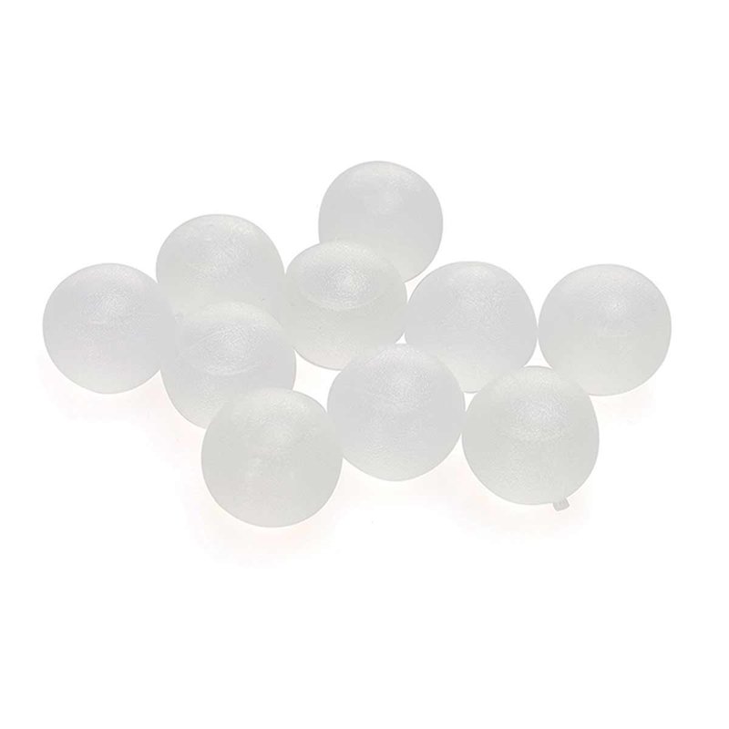 10 pcs Cubetti di Ghiaccio Riutilizzabili Riempiti con Acqua Forma Sferica Monocolore Bianco