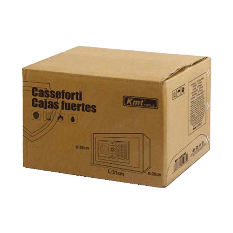 Cassaforte a Muro con Combinazione Numerica Digitale Elettronica e Doppia Chiave di Sicurezza Colore Assortito Nero/Bianco 4xAA Batterie 4,6Kg 31x20x20cm