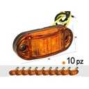 10 Pezzi Fanali Laterali Led 24V 12V Aracione Per Luci Ingombro Cortesia Targa Cupola Cappa Camion Rimorchio Caravan Furgone