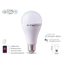 2 Pezzi Lampade Led E27 Wifi Smart A65 15W 1500lm RGB + CCT APP Tuya Compatible Con Alexa e Google Home