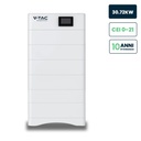 V-TAC Kit 6 Moduli di Accumulo Impilabili Alta Tensione 30kWh LiFePO4 BMS Integrato, Inclusa Base e Box di Controllo, 100Ah, 307.2V, IP65, CEI 0-21 Garanzia 10 Anni