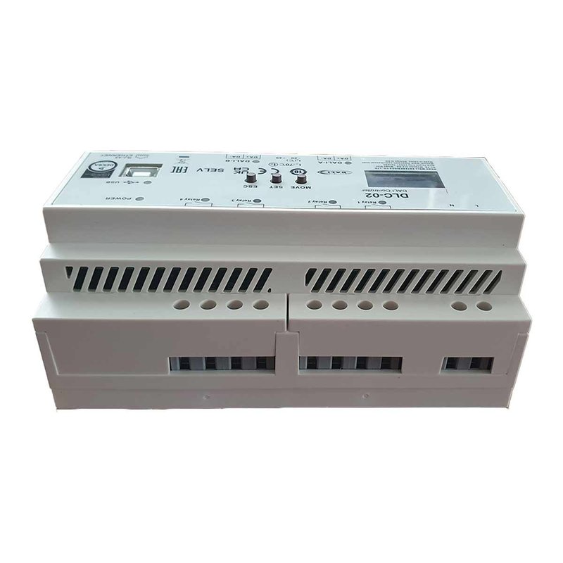 MeanWell DLC-02-KN Gateway KNX-DALI LED Driver Da Guida DIN 2 Linee DALI 4 Relè