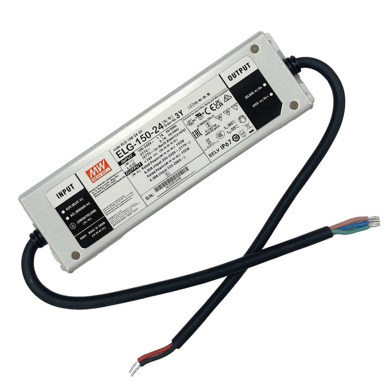 MeanWell ELG-150-24-3Y Alimentatore IP67 150W 24V 6,25A Input 220V e 110V