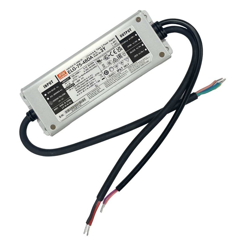 MeanWell ELG-75-48DA-3Y Alimentatore Dimmerabile DALI IP67 75W 48V 1,6A Input 220V e 110V