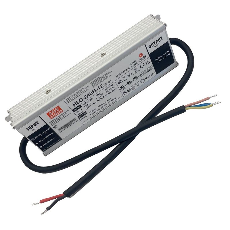 MeanWell HLG-240H-12 Alimentatore Led Driver IP67 192W 12V 16A Input 220V e 110V